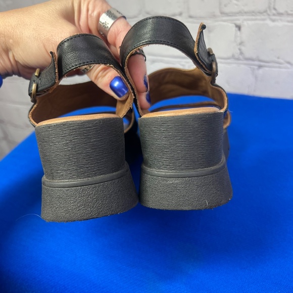 |•BUNENO•| Black Leather Made in Turkey Sandals Size 37 / 6.5-7 - Picture 3 of 9